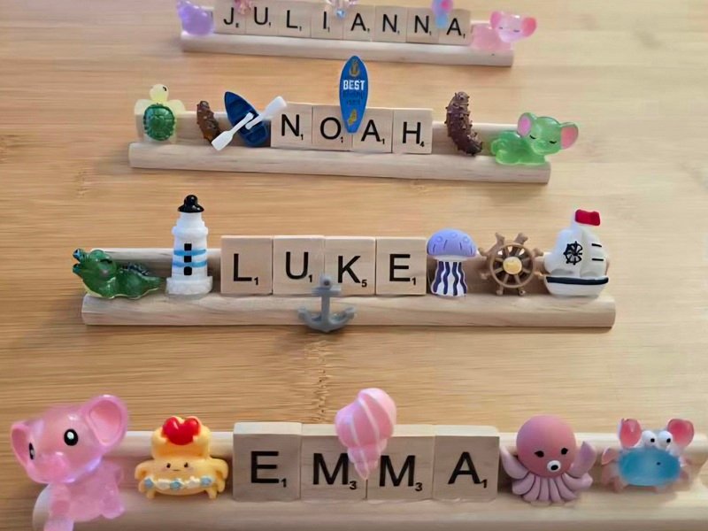 Some of Tammy's Crafting with Scrabble tiles.
